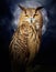 Bubo bubo eagle owl night bird full moon