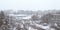 Bucharest Drumul Taberei panorama covered in snow