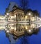 Bucharest old city center. Stavropoleos Church by night. Tourist