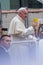 Bucharest Romania-May 31, 2019 The arrival of Pope Francis at Saint Joseph Catholic Cathedral. The first visit in Romania