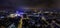 Bucharest skyline panorama at night - Piata Victoriei