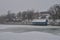 Bucharest Village museum during heavy snowfall