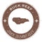 Buck Island Reef circular patriotic badge.