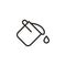 Bucket, color, fill vector icon. Element of design tool for mobile concept and web apps vector. Thin line icon for