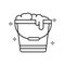 Bucket, foam icon. Simple line, outline vector elements of hygiene icons for ui and ux, website or mobile application