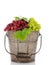 Bucket of Fresh Ripe Grapes