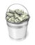 Bucket full of money