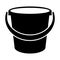 Bucket icon. A container for carrying and storing liquids and objects, used in various spheres of life.