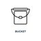 Bucket icon. Linear simple element illustration. Pail concept ou