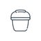 bucket icon vector from house plant concept. Thin line illustration of bucket editable stroke. bucket linear sign for use on web