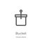 bucket icon vector from house plants collection. Thin line bucket outline icon vector illustration. Outline, thin line bucket icon