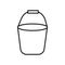 Bucket icon vector isolated on white background, Bucket sign , sign and symbols in thin linear outline style