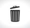 Bucket trash black icon