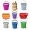 Buckets and pails set