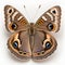 Buckeye butterfly Junonia coenia. Beautiful Butterfly in Wildlife. Isolate on white background