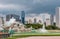 Buckingham Memorial Fountain in the center of Grant Park in Chicago downtown, USA