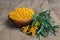 Buckthorn, Sea buckthorn berries in a bowl