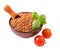 Buckwheat bowl isolated