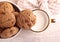 Buckwheat cookies with chocolate served