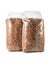 Buckwheat groats in a transparent bag isolated. Blank Packing buckwheat porridge. Template Buckwheat in casserole packaging