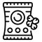 Buckwheat pack icon outline vector. Seed stem