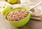 Buckwheat porridge in a bowl