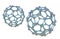 Buckyball, or buckminsterfullerene molecule, 3D illustration