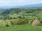 Bucolic landscape of mountains and country of the Maramures in Romania.