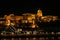 Buda castle in Budapest. Night city landscape
