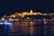 Buda Castle and Danube river at night