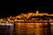 Buda Castle and Danube river at night