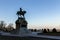 Buda Castle and the statue of Prince Eugene of Savoy