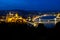 Buda Castle and SzÃ©chenyi Chain Bridge at night