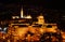 Buda Royal Palace and Matthias Church in evening on Castle Hill