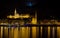 Budai Reformatus and Fisherman\'s Bastion at night