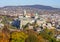 Budapest autumn cityscape with Royal palace of Buda and Matthias church, Hungary