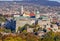 Budapest autumn cityscape with Royal palace of Buda and Matthias church, Hungary