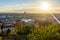 Budapest autumn cityscape at sunrise, Hungary