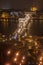 Budapest, Chain bridge on Danube - night view