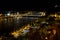 Budapest city landscape and Elisabeth Bridge over the Danube river from Buda Castle at night, Hungary