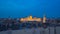 Budapest city skyline with view of Pest bank of Danube River in Budapest city, Hungary at night