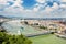 Budapest cityscape and bridges and Danube river panoramic view, Hungary
