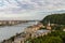 Budapest Danube evening view Elisabeth bridge and statue of liberty