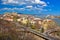 Budapest Danube river waterfront panoramic view