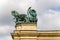 Budapest. Element of the Millenary Monument. The female statue of Peace