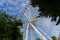 Budapest eye, a huge ferris wheel that rises over the hungarian capital, in Erzsebet Square