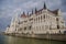 BUDAPEST, HUNGARY - 03 MAR 2019: Exterior view of the Parliament building of Hungary on the Danube. The Hungarian