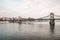 Budapest, Hungary - 10.11.2018: Szechenyi Chain Bridge on the Danube river