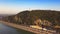 Budapest, Hungary - 4K drone flying above Elisabeth Bridge towards Gellert Hill and Statue of Liberty