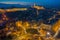 Budapest, Hungary - Aerial view of Clark Adam roundabout with Matthias Church and Buda Tunnel